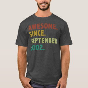 20 Year Old Gifts Awesome Since September 2002 20t T-Shirt