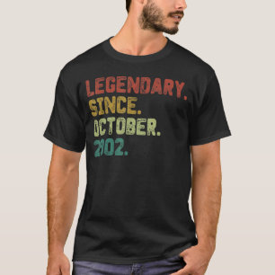 20 Year Old Legend Since October 2002 20th Birthd T-Shirt