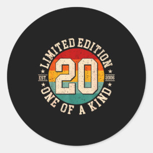 20 year old vintage 2006 limited edition 20th classic round sticker