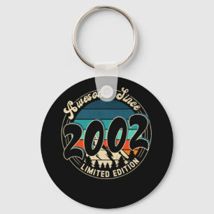 20 Year Old Vintage 20th Year Old Birthday 2002 Key Ring