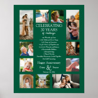 20 year wedding anniversary photo collage editable