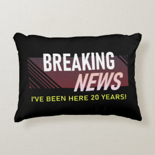 20 Year Work Anniversary Twentieth Employee Decorative Cushion