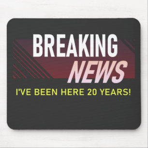 20 Year Work Anniversary Twentieth Employee Mouse Pad