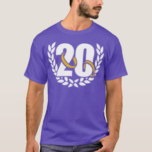 20 years 20th wedding anniversary wreath T-Shirt