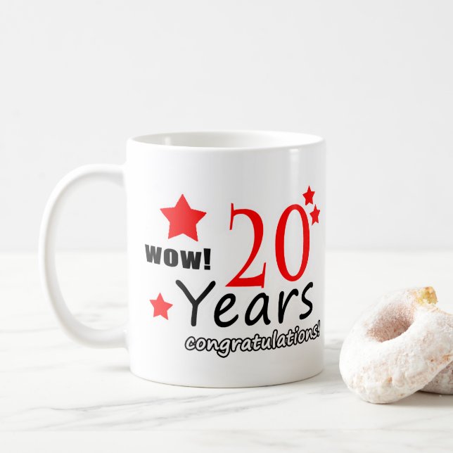 20 years anniversary coffee mug (With Donut)