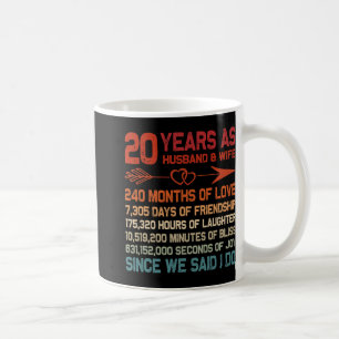 20 Years As Husband & Wife 20th Anniversary Gi Coffee Mug