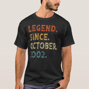 20 Years Old  20th Birthday Legend Since October 2 T-Shirt