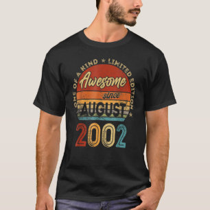 20 Years Old  Awesome Since August 2002 20th Birth T-Shirt