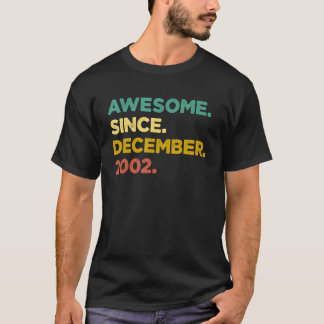 20 Years Old  Awesome Since December 2002 20th Bir T-Shirt