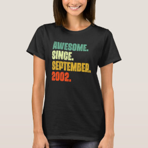 20 Years Old Awesome Since September 2002 20th 2 T-Shirt