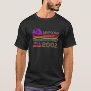 20 Years Old Boys Girls Awesome Since 2002 T-Shirt