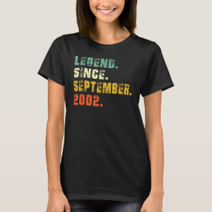 20 Years Old Legend Since September 2002 20th Bir T-Shirt