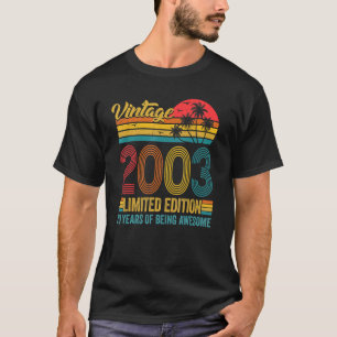 20 Years Old Retro Vintage 2003 20th Birthday  2 T-Shirt