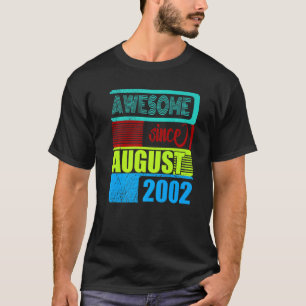 20 Years Old Vintage 2002 Born August Fantastic Si T-Shirt