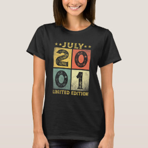 20 Years Old Vintage July 2001 20th Birthday T-Shirt