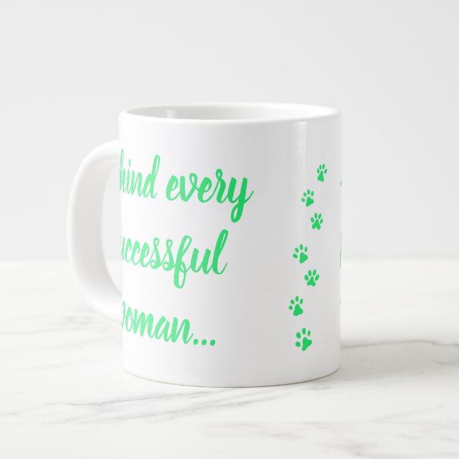 20oz Successful Dog Mama Large Coffee Mug (Front Left)