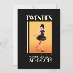 20s Birthday Vintage Custom Invitation