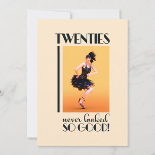 20s Birthday Vintage Custom Invitation