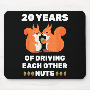 20th 20-year Wedding Anniversary Funny Couple For Mouse Pad