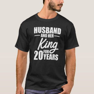 20th 20 Year Wedding Anniversary King Husband Wife T-Shirt