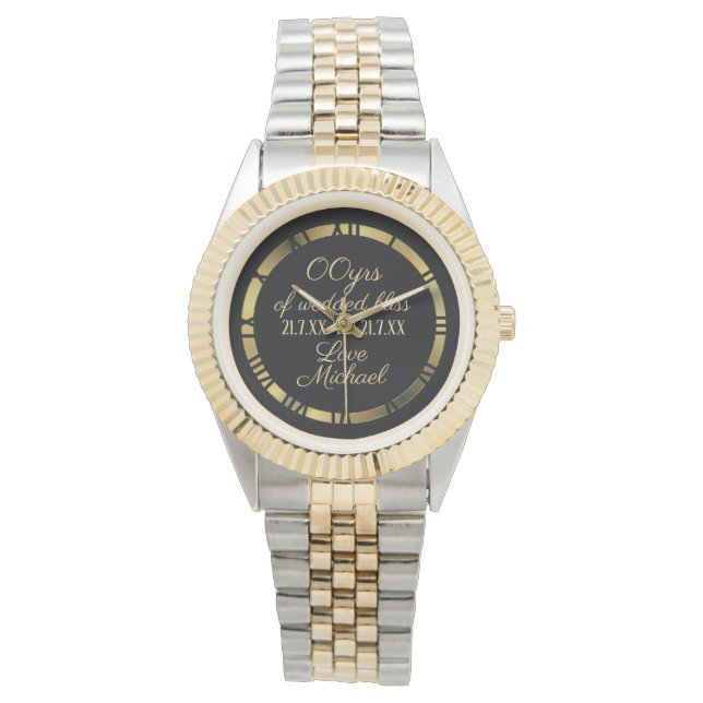 20th 30th 35th 40th 45th Wedding Anniversary Wife Watch (Front)