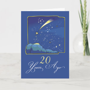 20th Adoption Anniversary with Stars and Night Sky Card