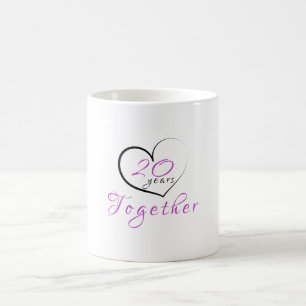20th Anniversary 20 Years Together Heart Mug