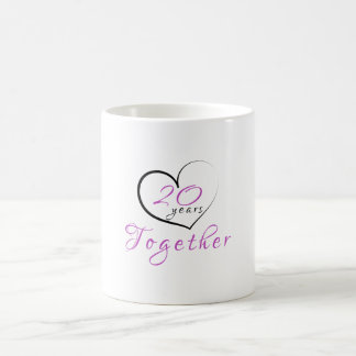 20th Anniversary 20 Years Together Heart Mug