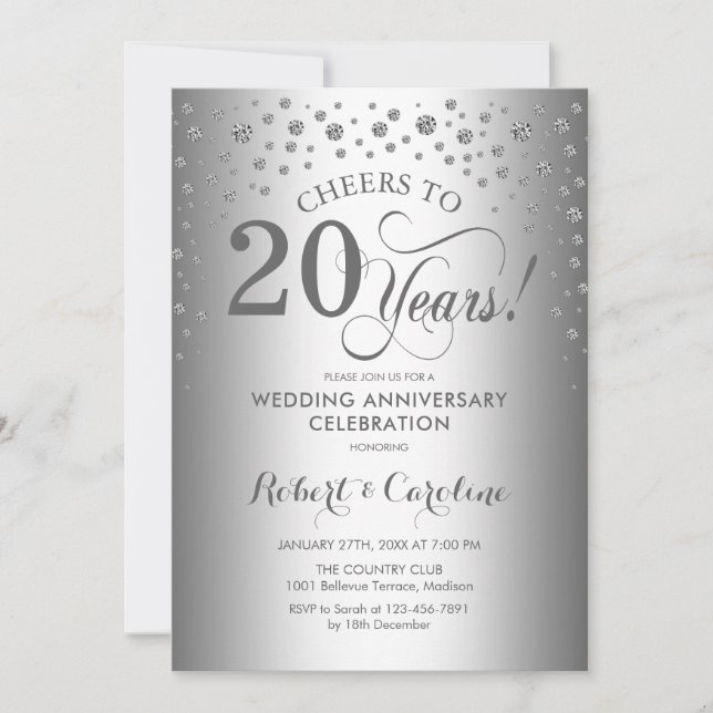 20th Anniversary Celebration - Silver Invitation (Front)