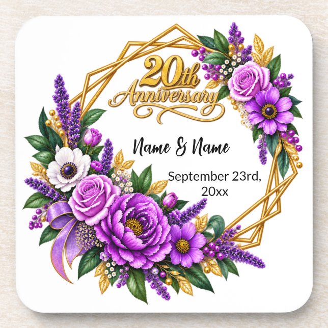 20th Anniversary Gift Coaster (Front)
