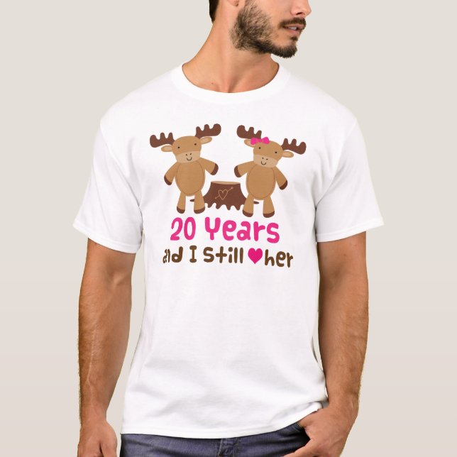 20th Anniversary Gift For Him T-Shirt (Front)