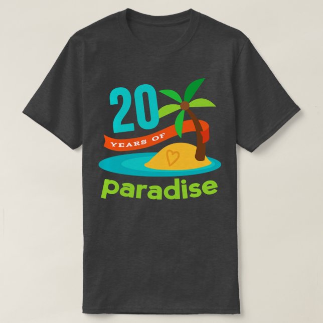 20th Anniversary Hawaiian Party T-Shirt (Design Front)