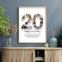 20th Anniversary Photo Collage Poster