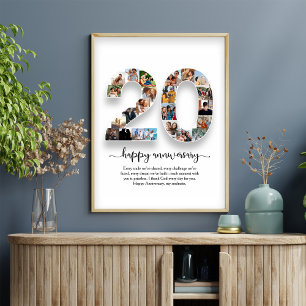 20th Anniversary Photo Collage Poster