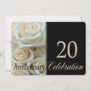 20th anniversary rose invitation
