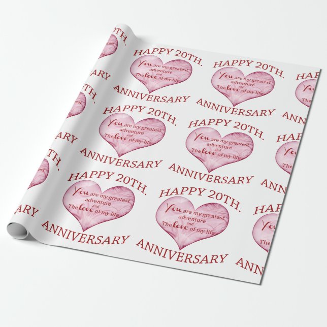 20th. Anniversary Wrapping Paper (Unrolled)