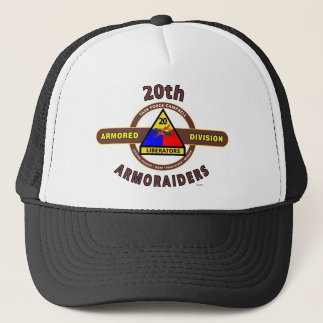 20TH ARMORED DIVISION "ARMORAIDERS" TRUCKER HAT (Front)