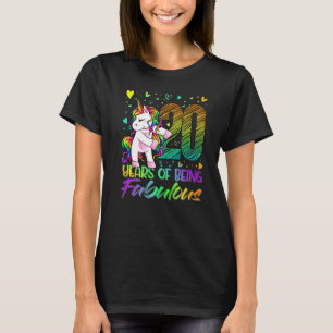 20th Birthday  20 Year Old Girl Flossing Unicorn P T-Shirt