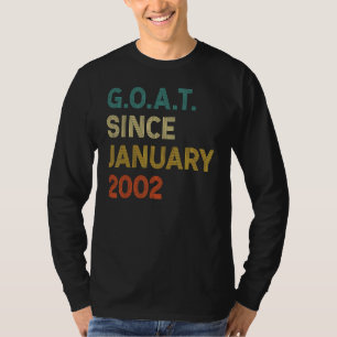 20th Birthday 20 Years Old Goat Since January 2002 T-Shirt