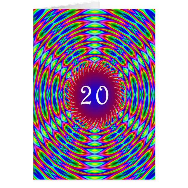 20th Birthday Abstract Trippy Swirls (Front)