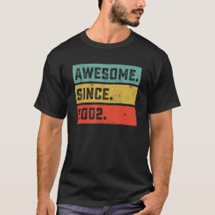 20th Birthday   Awesome Since 2002 20 Years Old T-Shirt