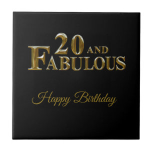 20th Birthday Ceramic Tile