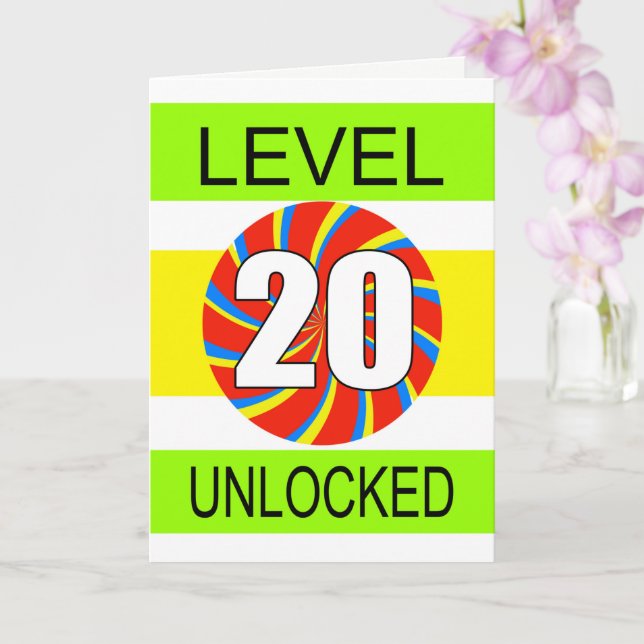 20th Birthday Computer Gamer Card (Orchid)