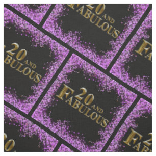 20th Birthday  Fabric