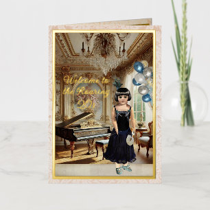 20th Birthday Folded Foil Card