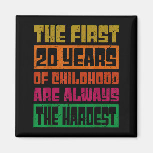 20th Birthday For Men And Women Funny 20 Years Old Magnet