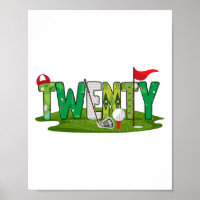 20th Birthday Golf Theme 20 Year Old Kids Sport Pa