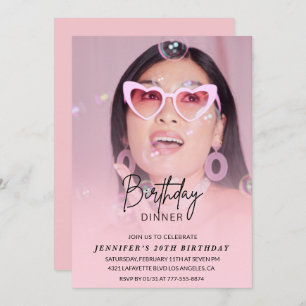 20th birthday invitations Birthday Dinner Photo