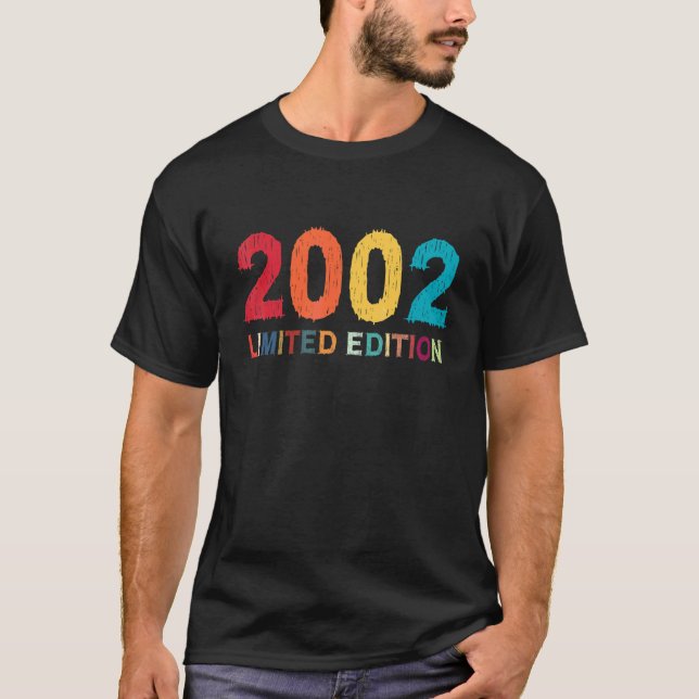 20th Birthday Ladies Mens 20 Years 2002   22 T-Shirt (Front)