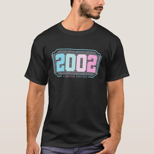 20th Birthday Ladies Mens 20 Years 2002   34 T-Shirt (Front)